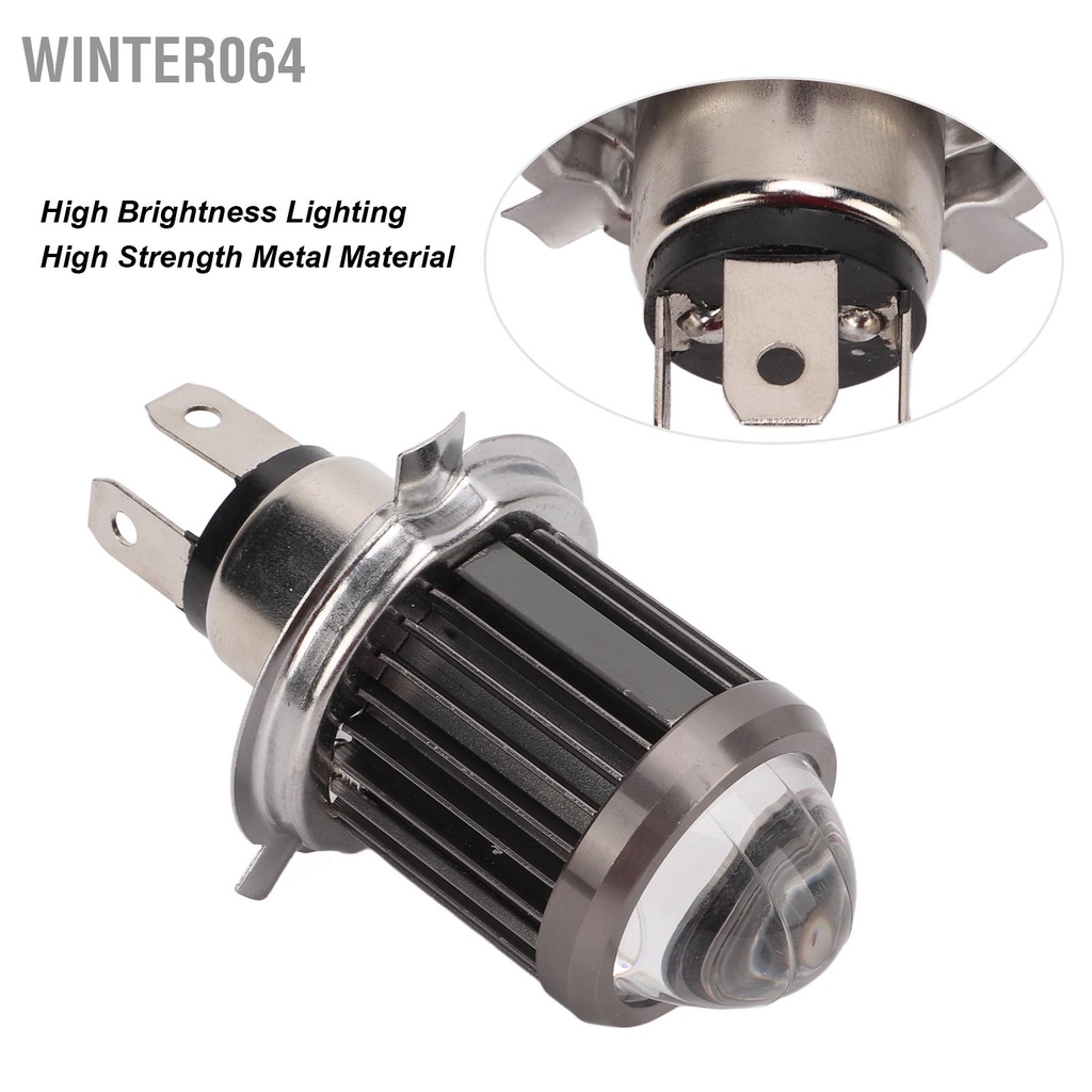 Đèn pha xe máy Bóng đèn LED Cao thấp Chùm sáng kép Màu phổ thông 10‑30V Winter064