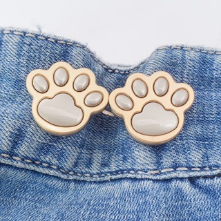 Nút Cài Quần Jean Hình Chân Mèo Dễ Thương Phong Cách Hàn Quốc