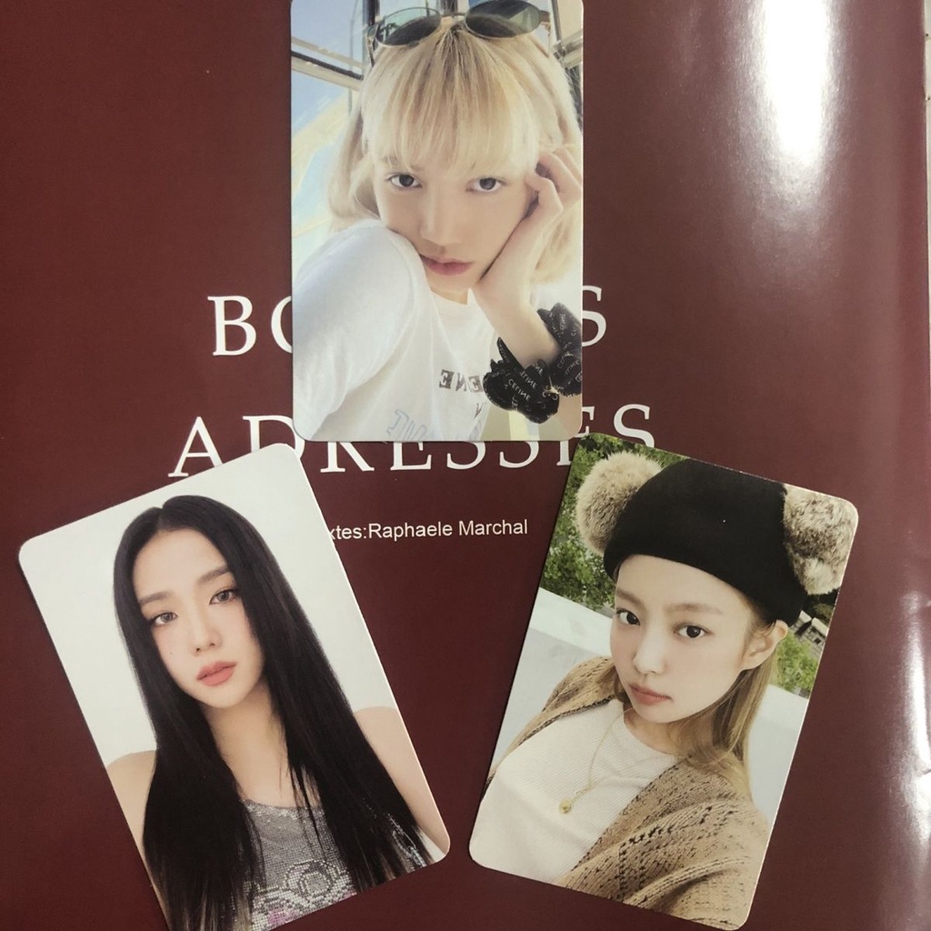 Thẻ Rose Blackpink Card Off Blackpink chính hãng Rose Lisa Jisoo Jennie Rosé The Girl Hàng Có Sẵn album Ảnh Mới Sinh Kính Râm Hình Gấu Đào Tóc Thẳng The Game