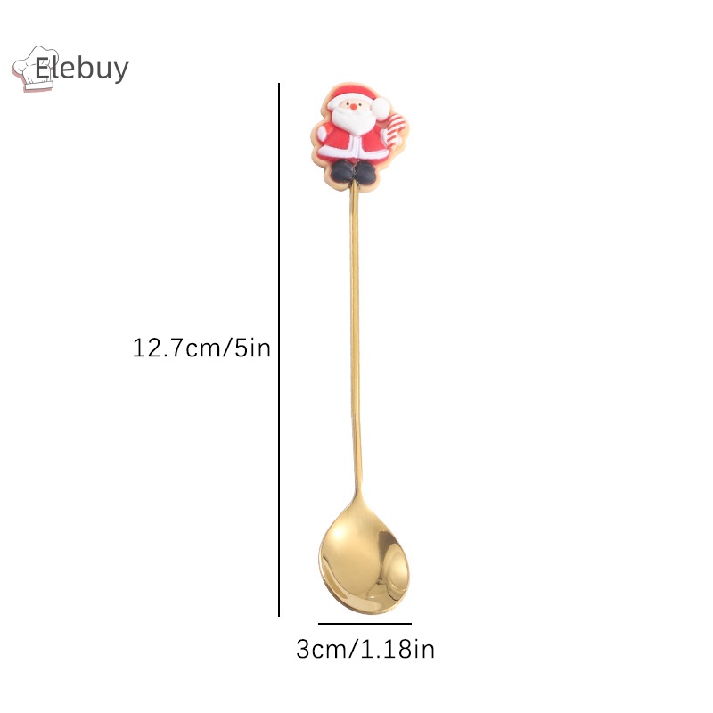 Bộ 2 Muỗng Nĩa Bằng Thép Không Gỉ Hình Cây Thông Giáng Sinh