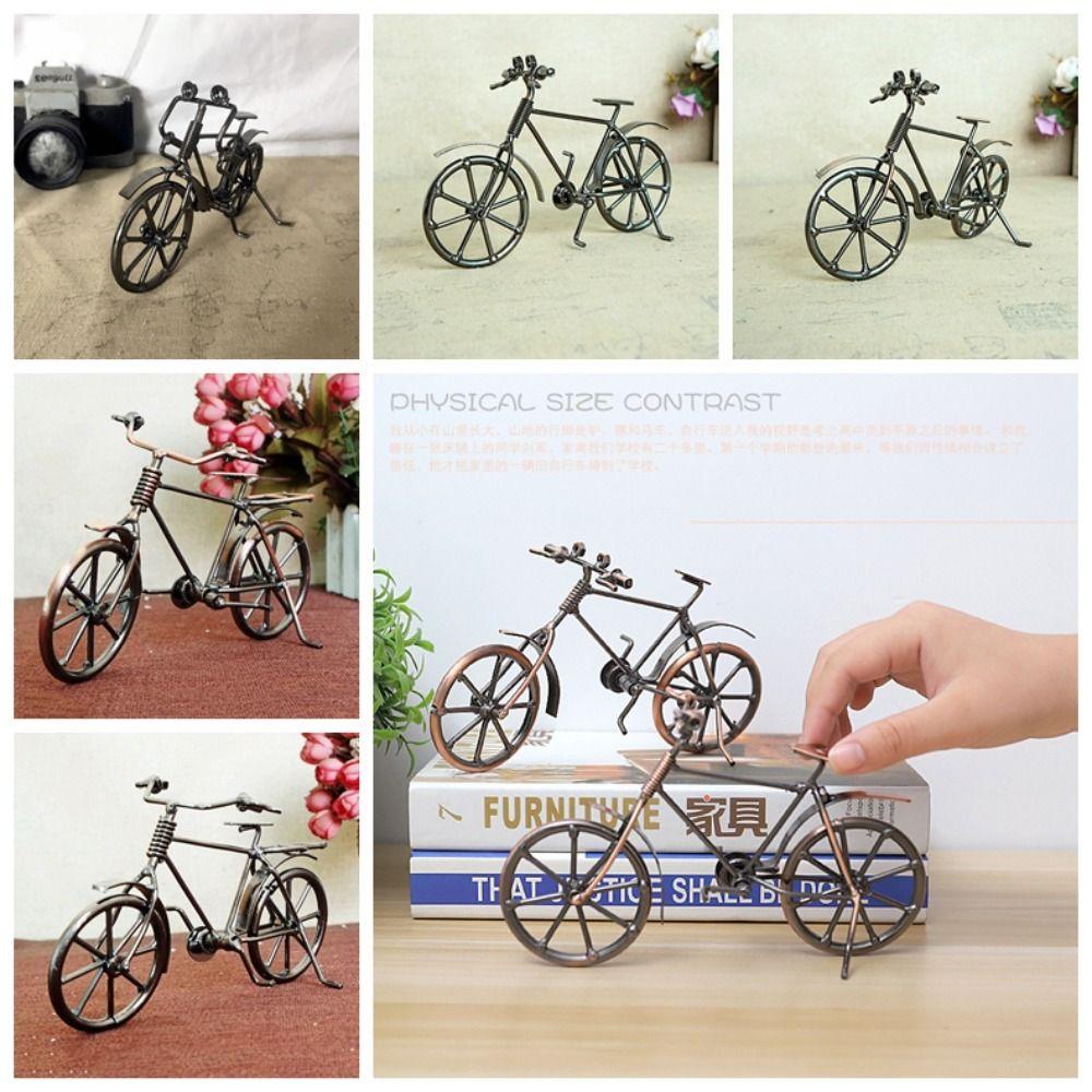 Mmluck Mô Hình Xe Đạp mini Bằng Sắt Thủ Công Mô Hình Xe Đạp Cổ Điển Sáng Tạo Làm Quà Tặng Cho Trẻ Em