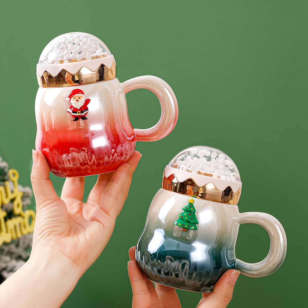 Cốc Sứ Giáng Sinh, Cốc Giáng Sinh Giá Trị Cao, Cốc Nước Ông Già Noel, Cốc Quà Tặng