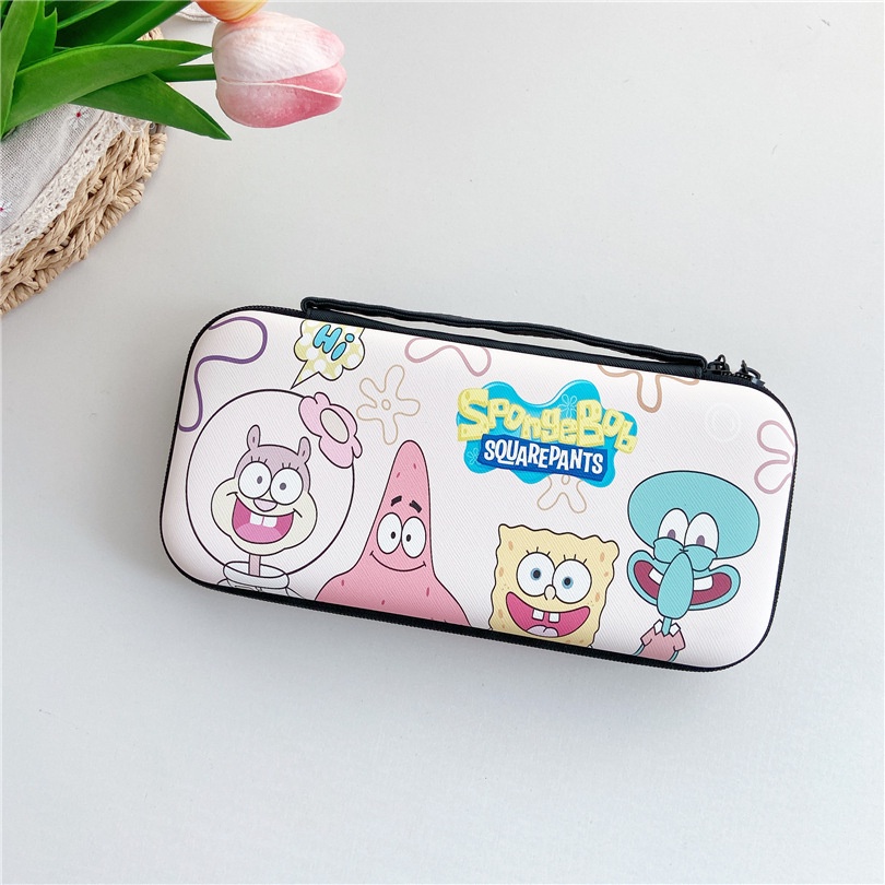 Túi Đựng Bảo Vệ Máy Chơi game nintendo switch Chia Ngăn Hình spongebob Đáng Yêu