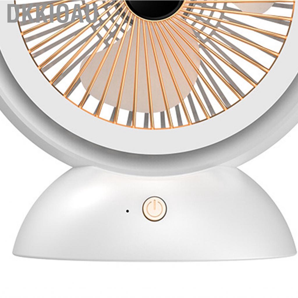 Dkkioau USB Desktop Fan  Rechargeable Small Table Adjustable Compact 180 Degree Rotatable Multifunctional for Office