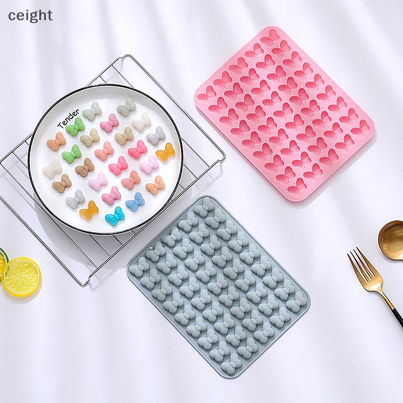1 Khuôn silicone Làm Đá / chocolate / Kẹo / Kẹo / Kẹo Hình Nơ 45 Ngăn Chống Dính diy