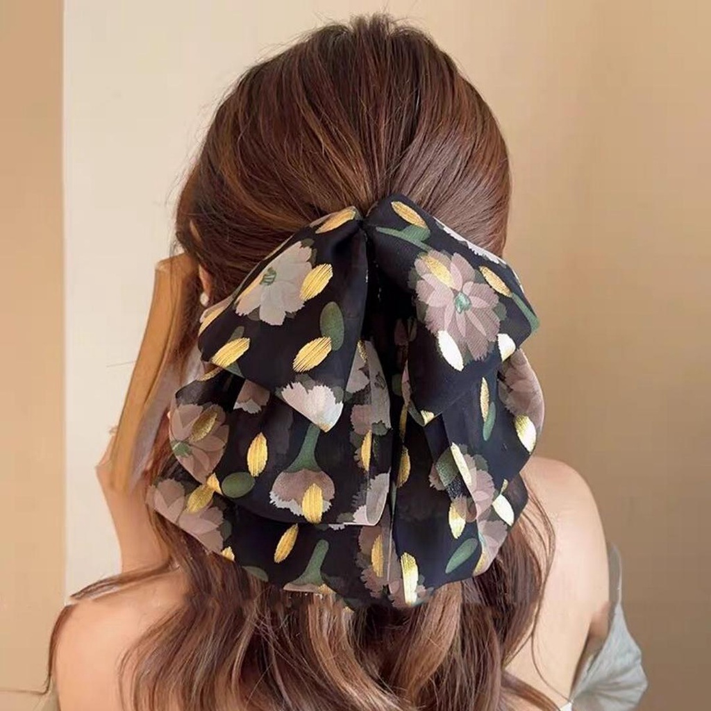 Kẹp Tóc Cá Mập Đính Nơ Sau Lưng Cho Nữ