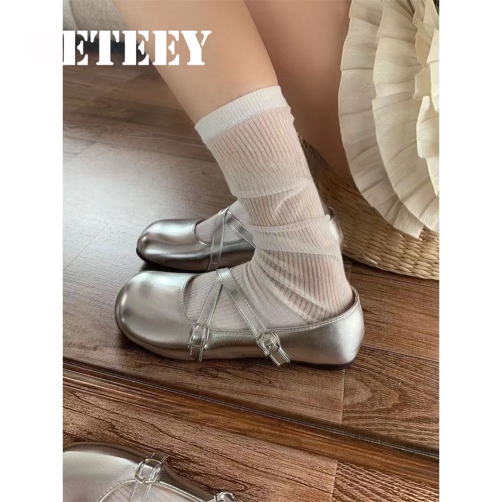 Giày búp bê Mary Jane UNTEEY FLF23A0NY3 42Z231019 thời trang xinh xắn thoải mái cho nữ