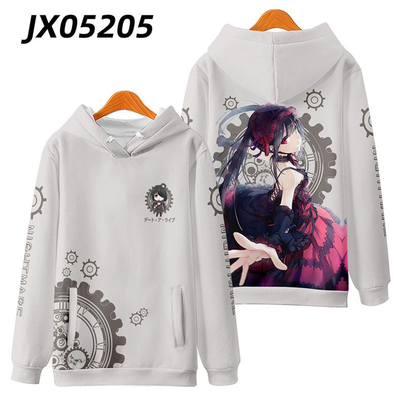 Áo Khoác hoodie Có Khóa Kéo Hóa Trang Nhân Vật Anime date a live
