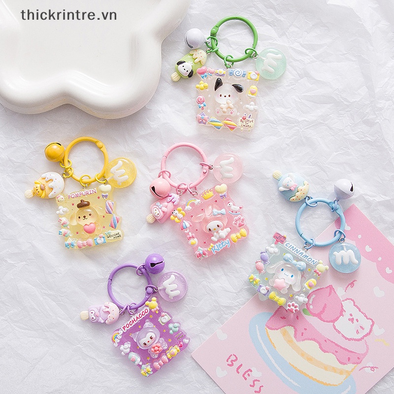 Th kawaii sanrio Móc Khóa resin Phát Quang Hình Búp Bê Hoạt Hình anime pochacco cinnamoroll kuromi hello kitty Đáng Yêu vn