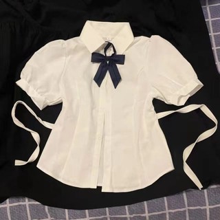 2023 Phong Cách Mới Xuân Hè Nguyên Chất Desire Phong Cách Hot Girl Tay Ngắn Hẹp-Waist Phù Hợp Với Phong Cách Preppy Slim-fit jk