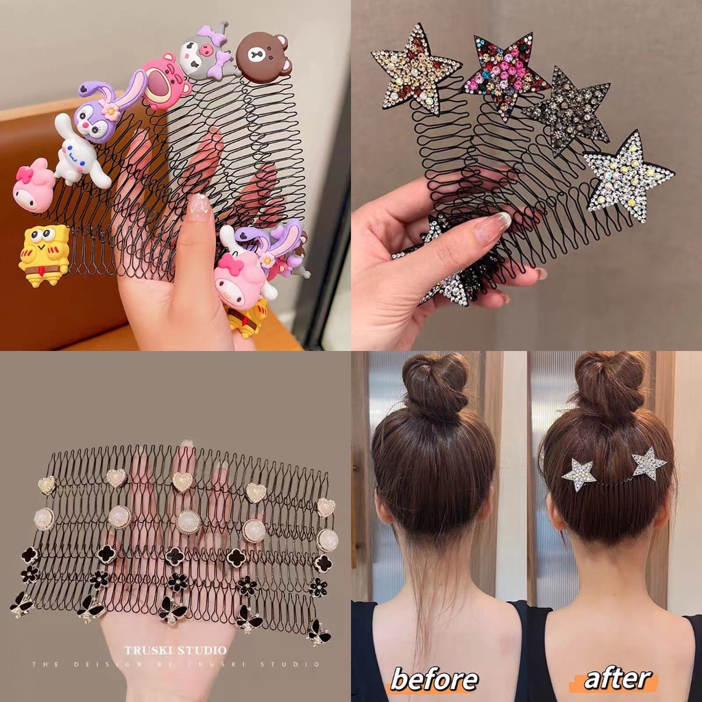 Lược Cài Tóc Chữ u Họa Tiết Hoạt Hình Dễ Thương Cho Bé