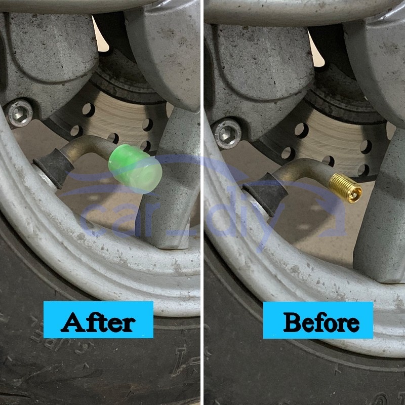 Bộ 4 Nắp Van Phát Sáng Trang Trí Bánh Xe Hơi / Xe Máy Vào Ban Đêm