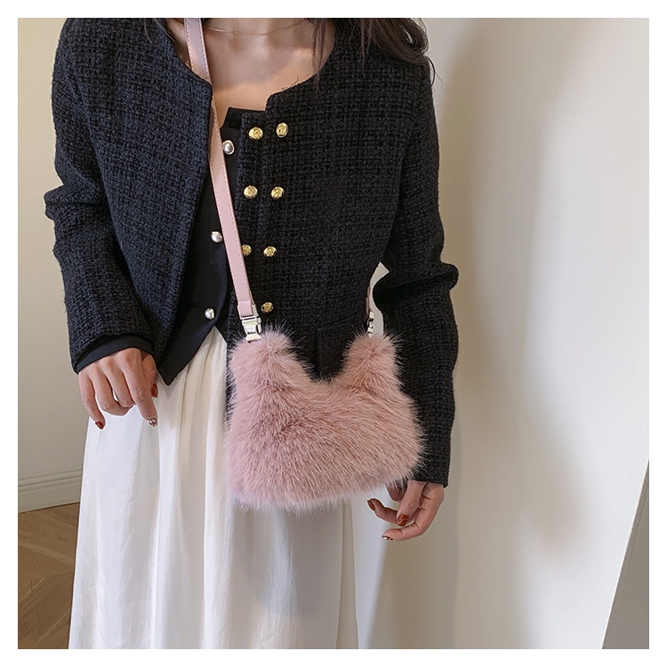 Túi Đeo Chéo Lông Xù mini Thời Trang Thu Đông Mới 2023 Dành Cho Nữ