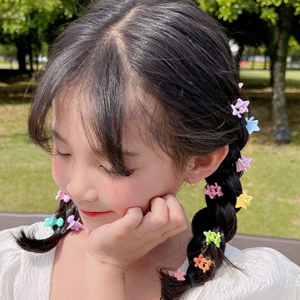 Mxbeauty Kẹp Tóc mini Hình Ngôi Sao / Bông Hoa / Trái Tim Nhiều Màu Sắc Phong Cách vintage Dành Cho Nữ