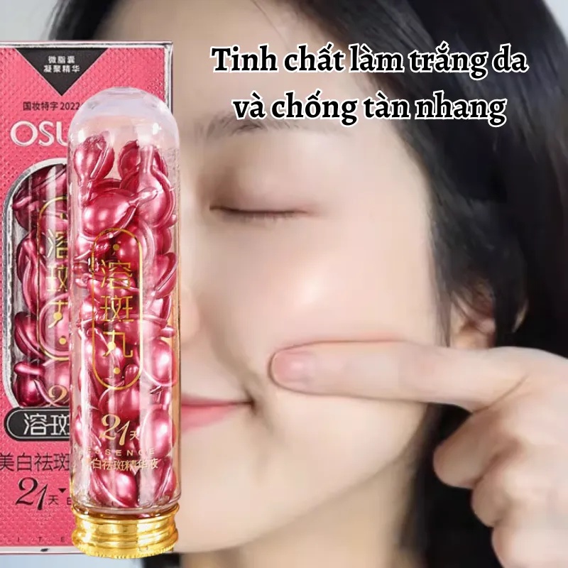 Hộp 21 Viên Tinh Chất Serum Osufi Cô Đặc Giúp Da Căng Bóng, Trắng Sáng, Đều Màu, Mờ Đốm Nâu