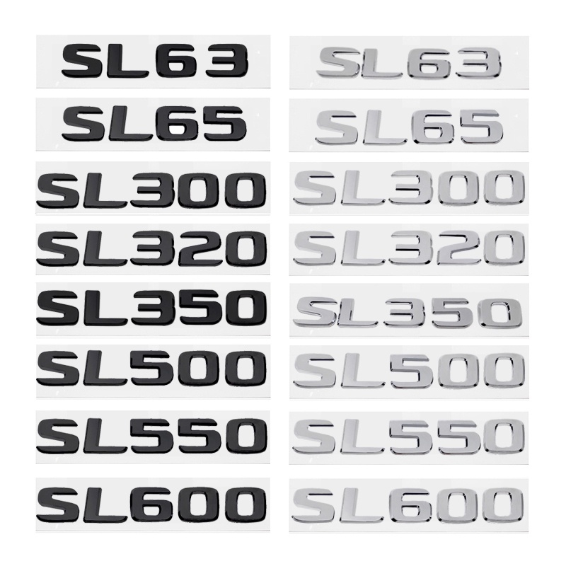 Miếng Dán Trang Trí Đuôi Xe Hơi mercedes benz sl63 sl65 sl300 sl320 sl350 sl500 sl550 sl600 Bằng abs