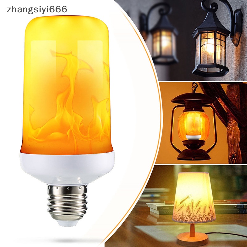 Bóng Đèn led e27 5w 4 Chế Độ Hiệu Ứng Ngọn Lửa Trang Trí Không Gian