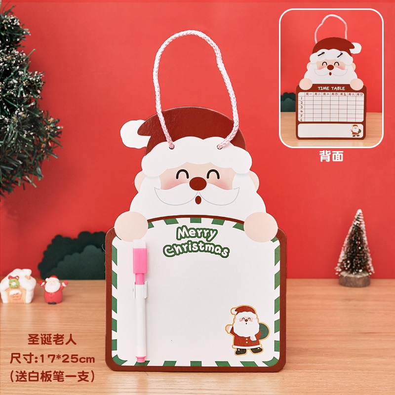 Bảng vẽ hoạt hình Giáng sinh có thể xóa được, bảng tin hai mặt giáo dục sớm cho trẻ em, bảng vẽ graffiti, quà tặng Giáng sinh dễ thương
