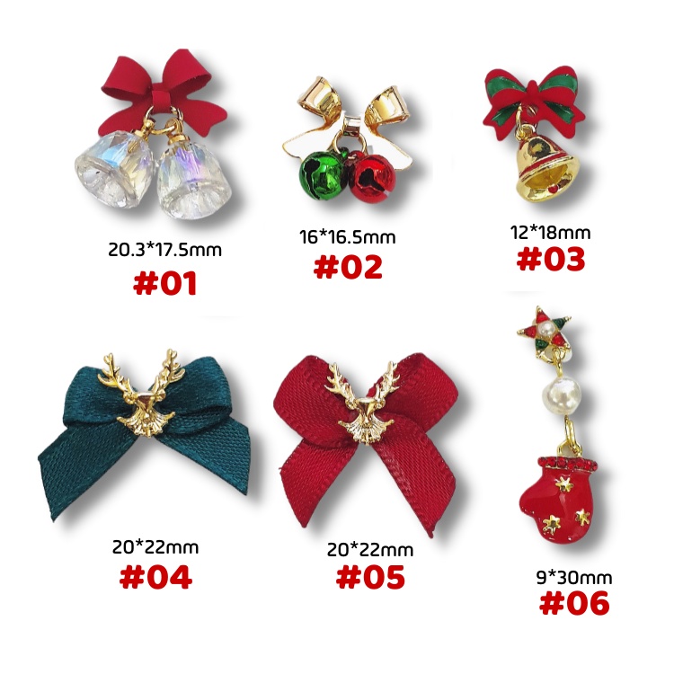 Charm Chuông Noel | Giáng Sinh 2024 | Trang Trí Móng Tay