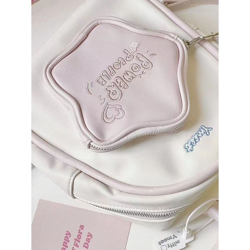 Aolang Ba Lô mini Họa Tiết Ngôi Sao Năm Cánh Dễ Thương Cho Học Sinh