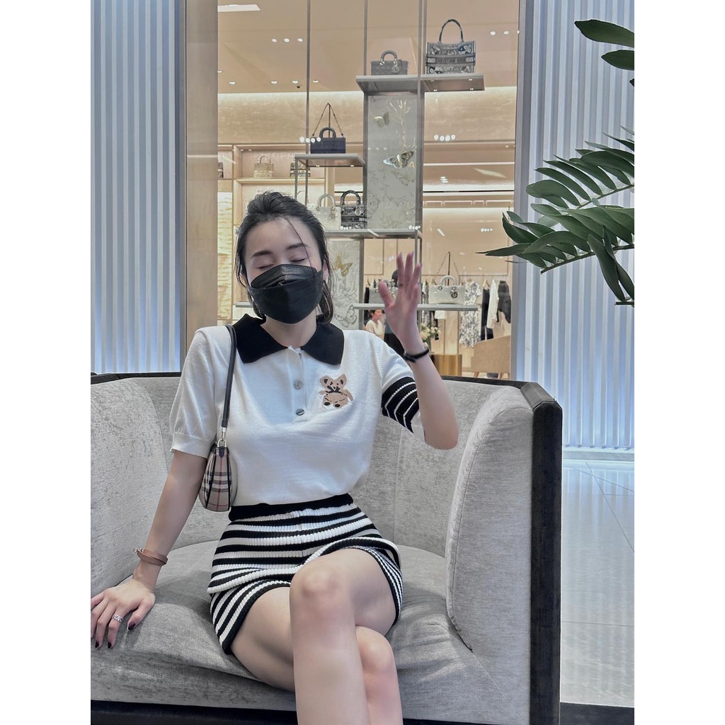 Set mon.tergi gấu short sọc louis.h