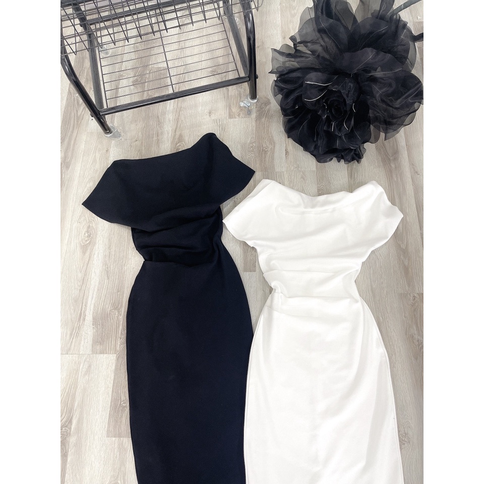 ĐẦM MIDI BODY LỆCH VAI 2M