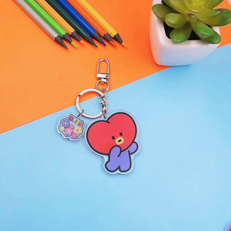 Yb1 Móc Khóa Hoạt Hình bt21 Bằng acrylic Cho Túi Xách Nữ tata rj Mango chimmy shooky koya by1