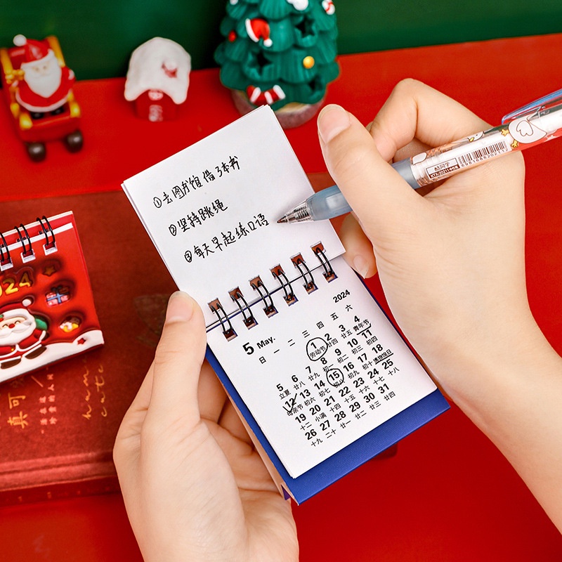Lịch Để Bàn Năm Mới 2024 Họa Tiết Hoạt Hình Dễ Thương