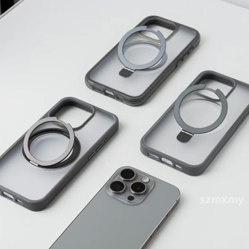 Ốp Điện Thoại acrylic Cứng Nhám Từ Tính Chống Dấu Vân Tay Bảo Vệ Toàn Diện Cho iphone 15 13 14 12 pro max