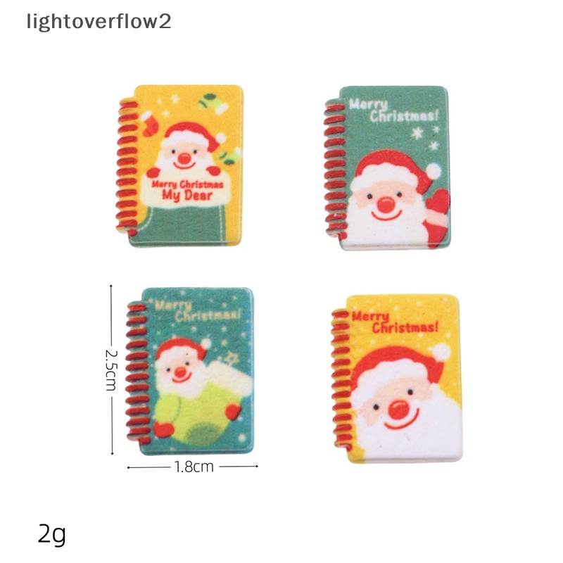 Set 4 Mô Hình Vớ Giáng Sinh mini Bằng Nhựa resin diy Trang Trí Nhà Búp Bê