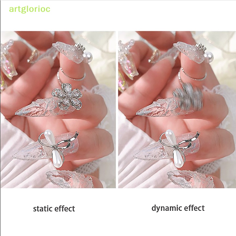 Aart Set 5 Vòng Bi Xoay Được Dùng Trang Trí Móng Tay vn