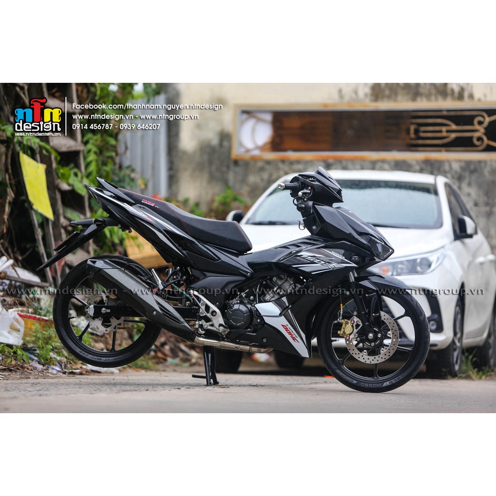 Tem rời Winner X xe đen - mẫu 150R xám trắng - tem không bay màu