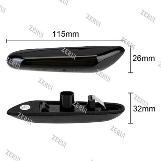 Zr Cho Năng Động Chảy Blinker Đèn 2 Cái / bộ Đèn LED Bên Đánh Dấu Ánh Sáng Khói Ống Kính Cho Xe BMW E46 E60 E90 E91 E92 E93 X1 X3 X5 Tín Hiệu Biến Chống Thấm Nước