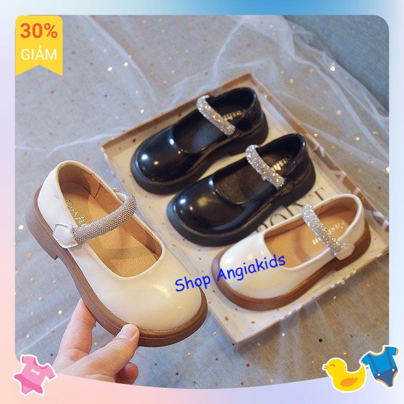 Giày búp bê quai đính đá cho bé gái size 26-30 tại Angiakids