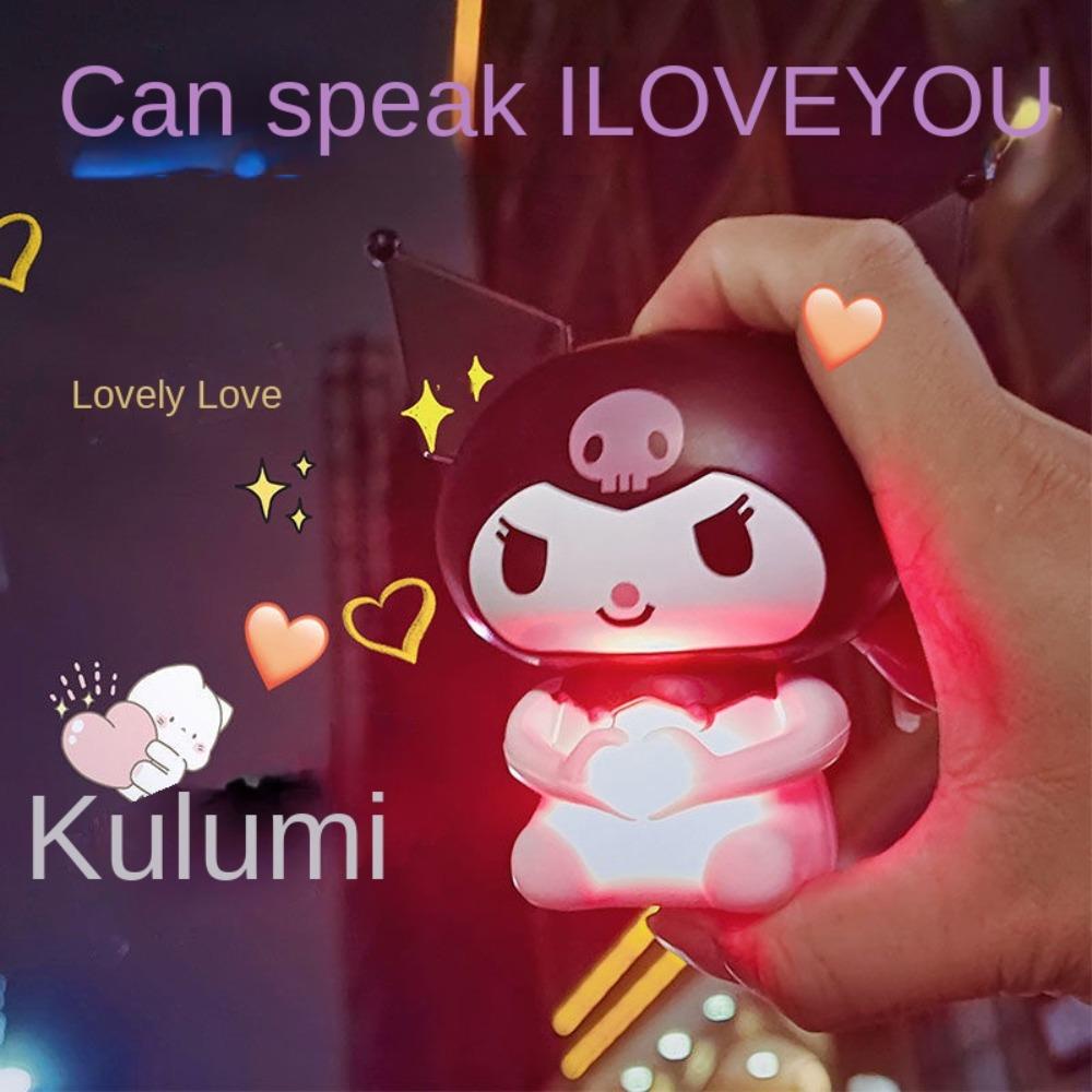 Mmluck kuromi Búp Bê Âm Thanh Phát Sáng Có Thể Nói i love you kuromi cinnamoroll Phát Âm Thanh Quà Tặng Cặp Đôi