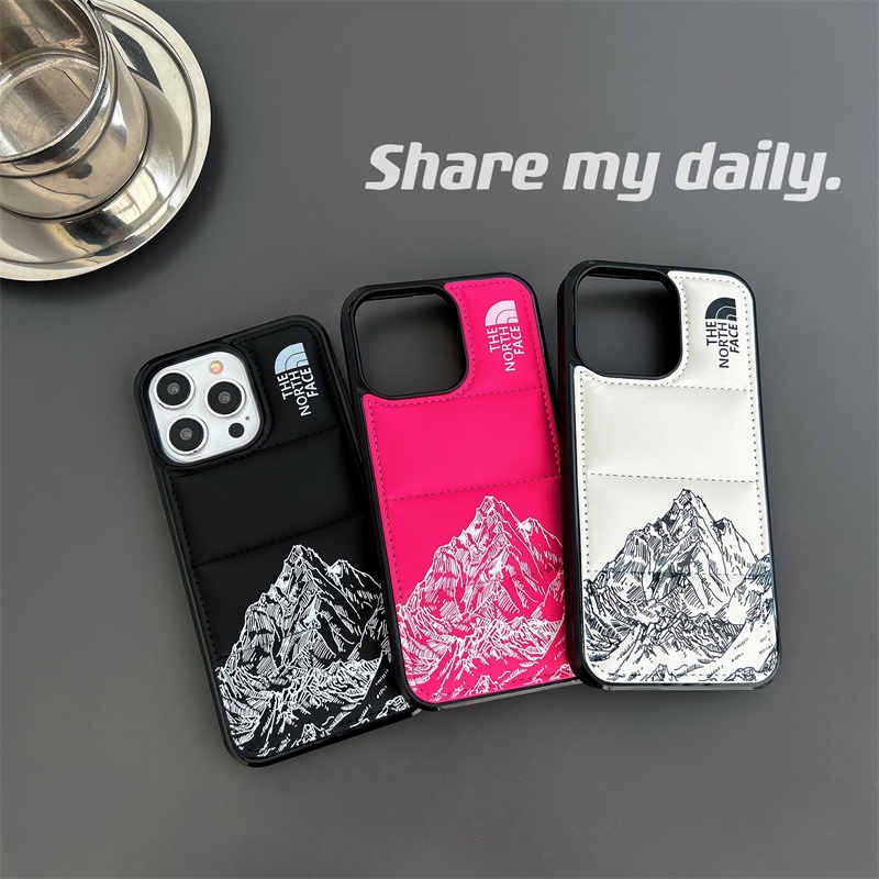 Tranh vẽ [The North Face] Áo khoác lông vũ 3D Puffer Vỏ điện thoại cho iPhone 15 Pro Max iPhone 11 1