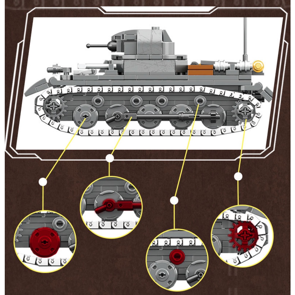 461 Mô Hình Xe Tăng moc panzer Pkpfw i Sdhfz 101 Tự Lắp Ráp Tỉ Lệ 1: 35