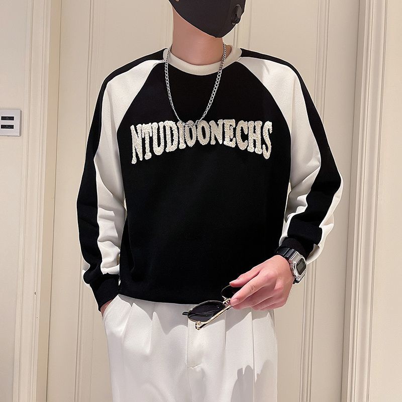 Áo Thun Dài Tay Cổ Tròn Thời Trang Thu Đông Hàn Quốc Cho Nam