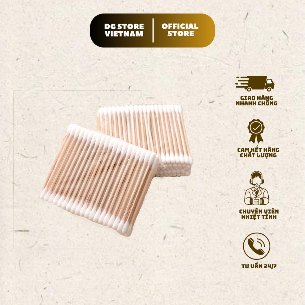 Tăm Bông Ngoái Tai Bằng Gỗ An Toàn Thân Thiện Môi Trường