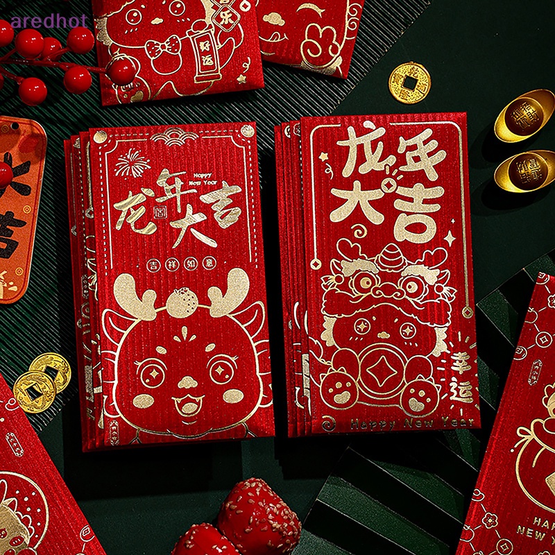 Set 6 Bao Lì Xì Năm Mới 2024 Phong Cách Trung Hoa Cho Bé Mới