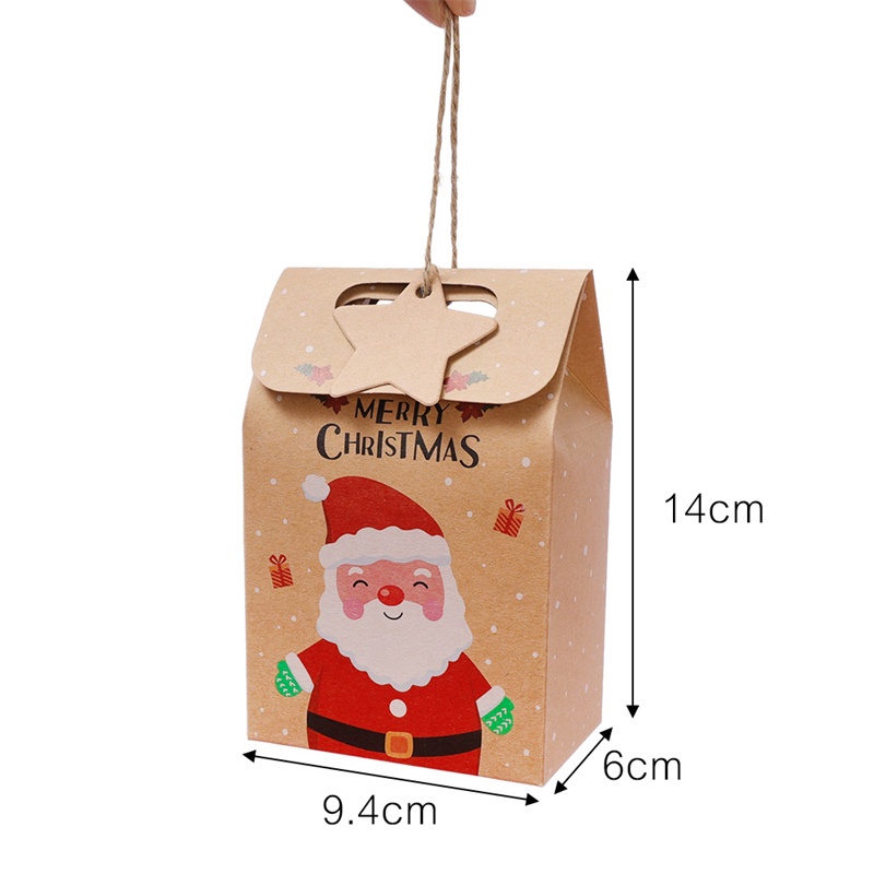 Hộp Giấy kraft Đựng Kẹo / Quà Giáng Sinh / Năm Mới / Ông Già Noel / Người Tuyết