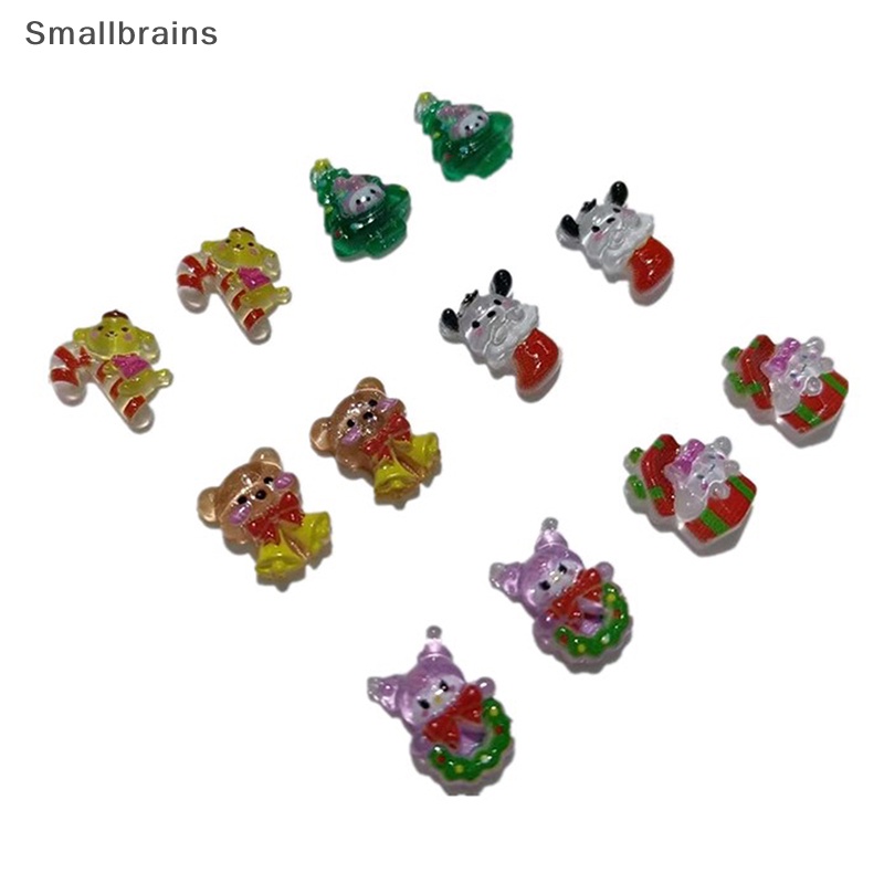 SANRIO Set 10 Phụ Kiện Trang Trí Móng Tay Chủ Đề Giáng Sinh Dễ Thương