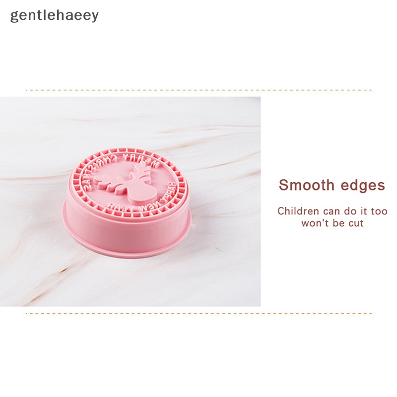 Bộ 9 Khuôn Cắt Bánh Quy Hình Tròn In Nổi Họa Tiết Giáng Sinh diy