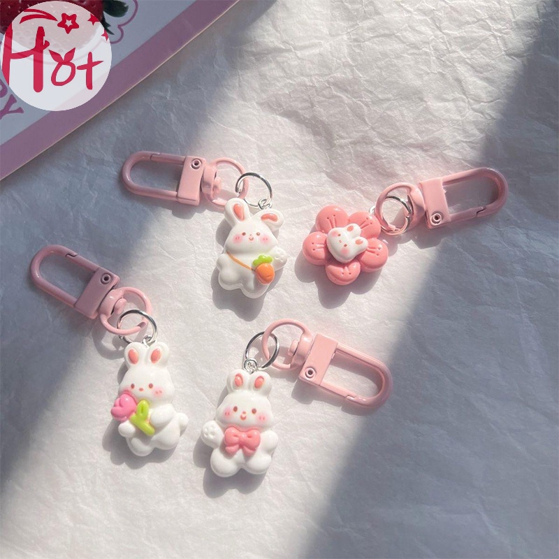 Jr Móc Chìa Khóa Hình Thỏ Và Cà Rốt Hoạt Hình Dễ Thương Bằng Nhựa resin Trang Trí Túi Xách / Xe Hơi vn