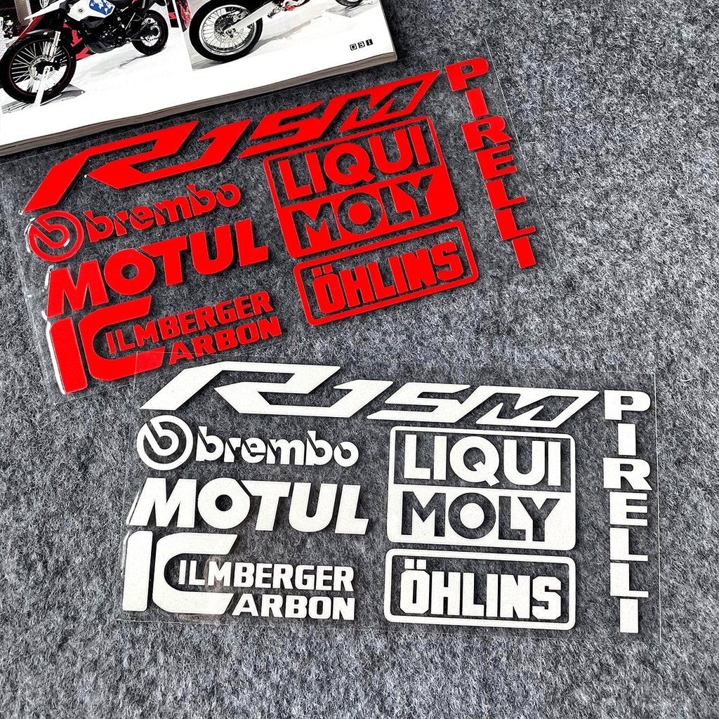 Bộ Decal Phản Quang Trang Trí Xe Máy Chống Nước Dành Cho Xe Máy Yamaha R15 V2 V3 V4 Lc135 Y15zr Aerox V1 V2