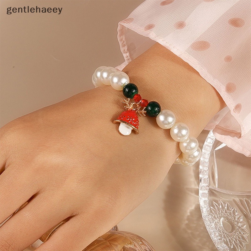 Gent Vòng Tay Chuỗi Hạt handmade Thời Trang Giáng Sinh Chuông Hươu Ông Già Noel Quà Tặng Kỳ Nghỉ Cho Nữ