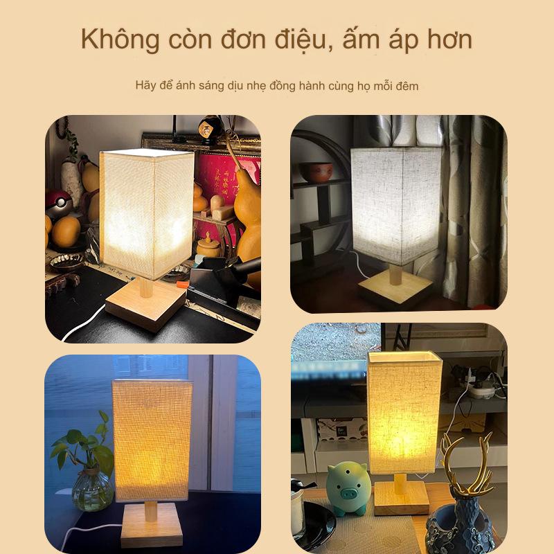 Đèn bàn/đèn ngủ LED/phòng ngủ phong cách retro đầu giường học cắm đèn trang trí ký túc xá tiết kiệm năng lượng