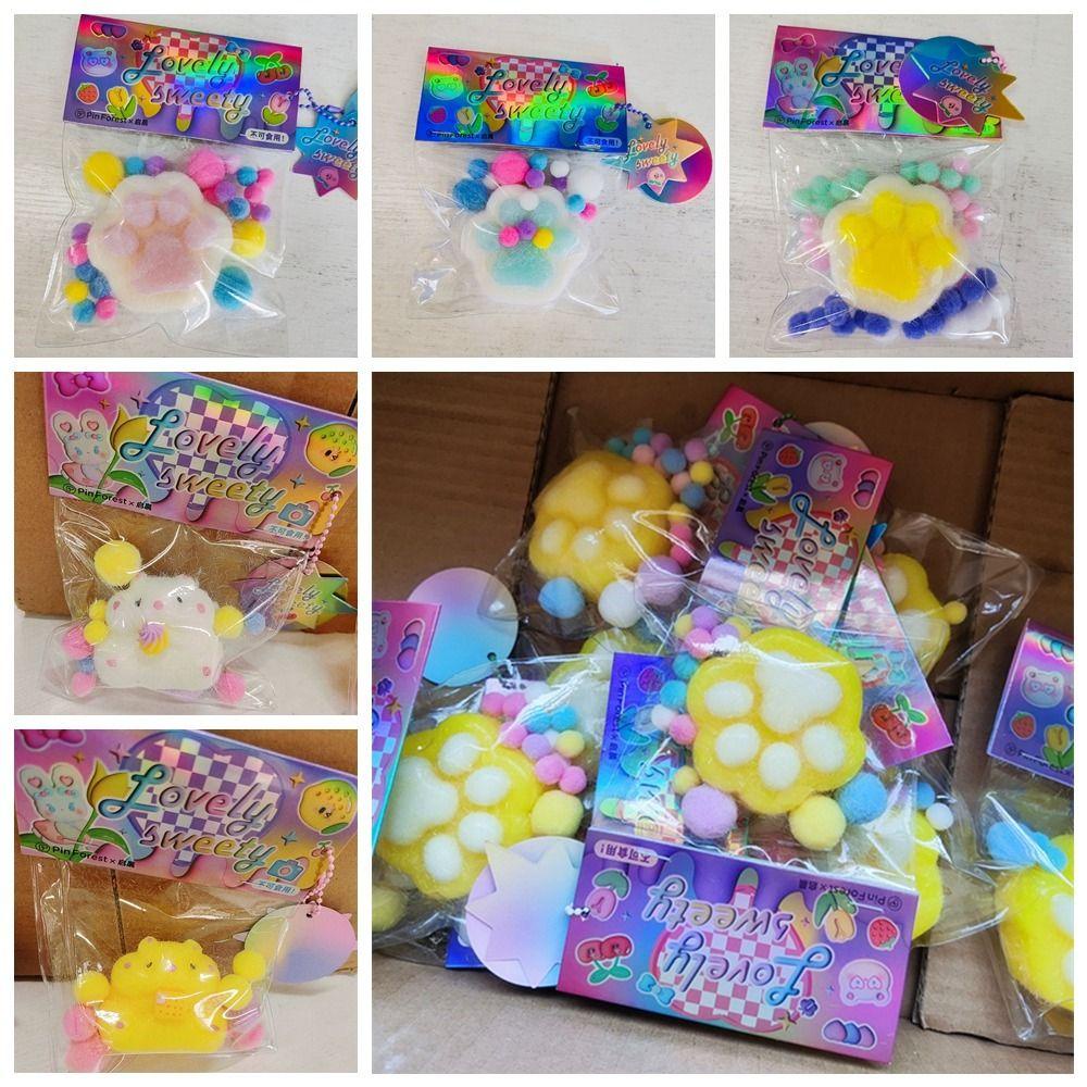 Đồ Chơi Bóp Mềm Mại Hình Dấu Chân Mèo Chuột hamster Bằng Vải Bông An Toàn Sáng Tạo Cho Người Lớn