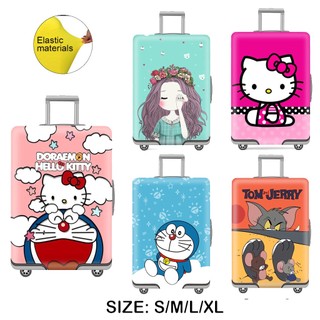 Vỏ Bọc Vali Du Lịch Co Giãn Họa Tiết doraemon hello kitty 18-32 inch