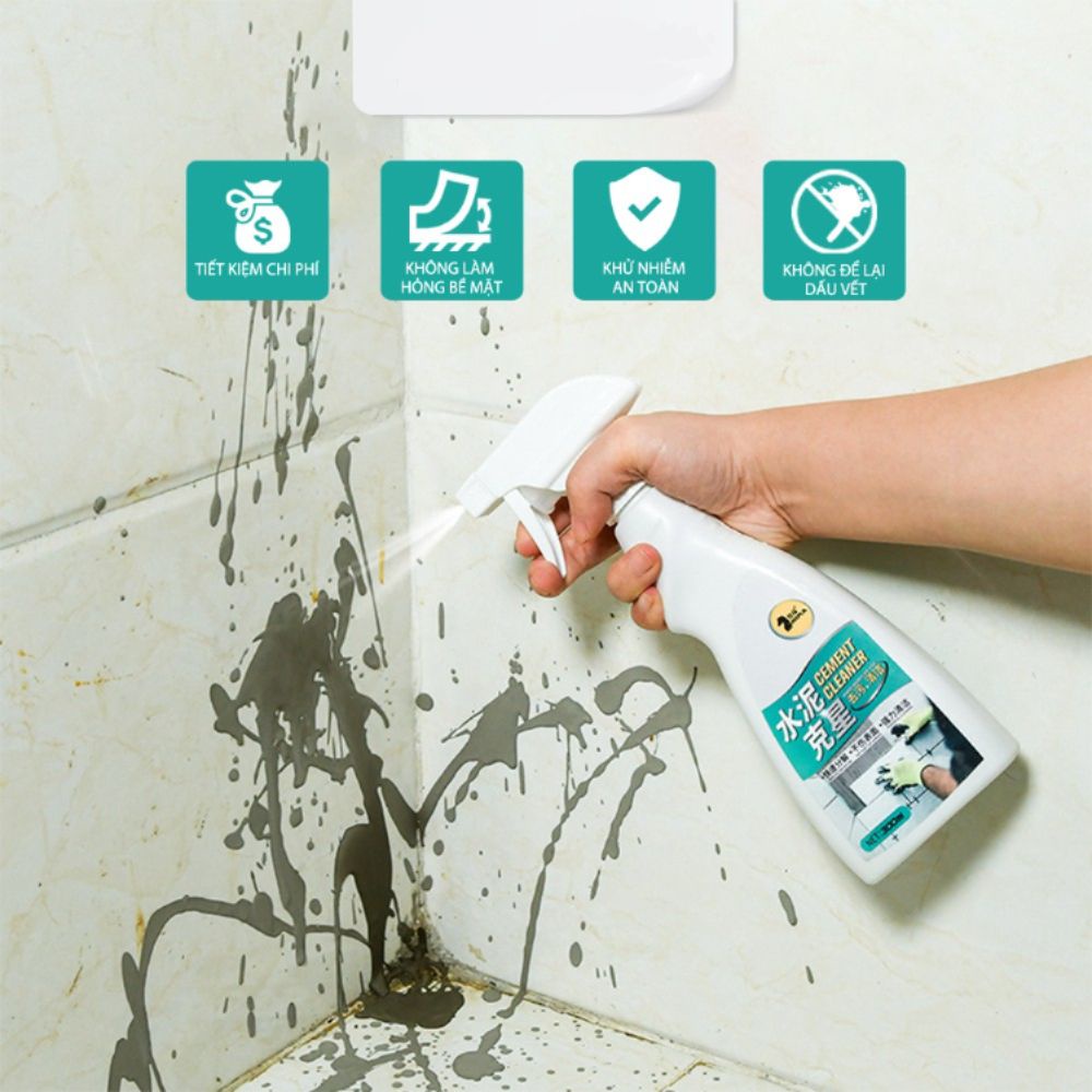 Bình xịt tẩy làm sạch mảng bám xi măng trên ôtô, sàn nhà, tường, không hại bề mặt 300ml